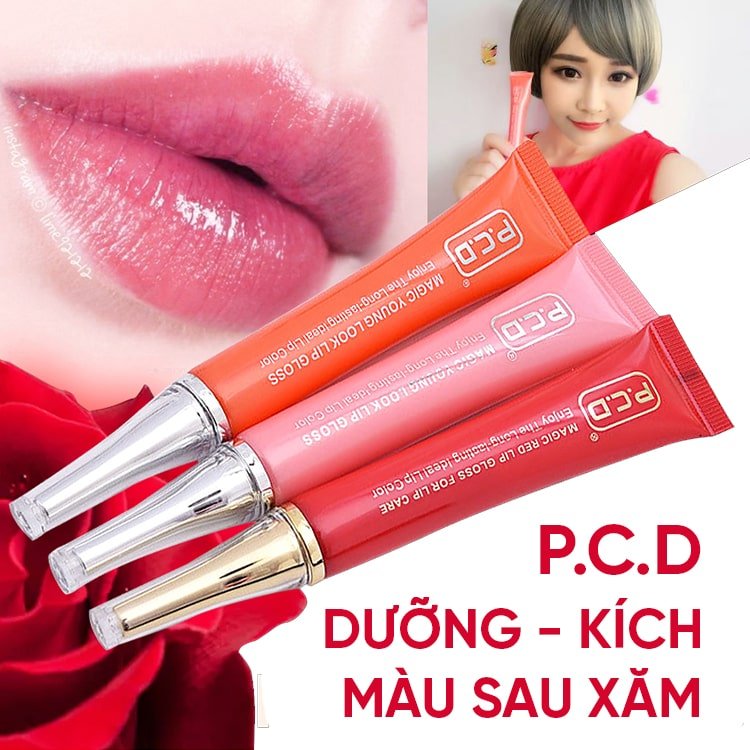 dưỡng kích màu môi PCD sau phun xăm