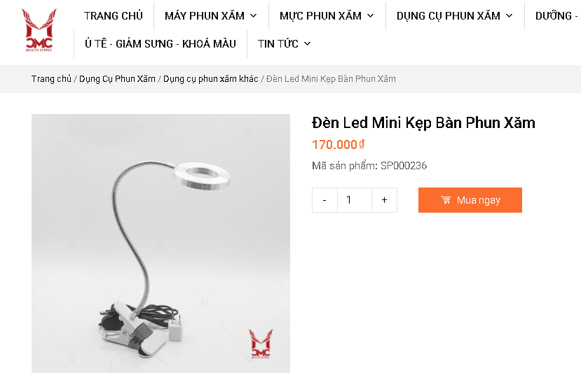 Giá đèn led mini kẹp bàn rất rẻ