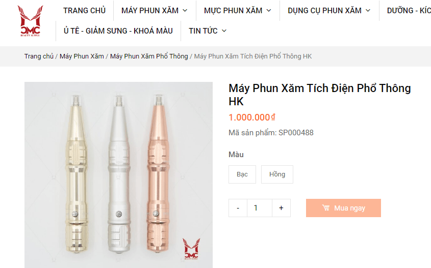 Giá máy phun thêu HK rất rẻ chỉ 1 triệu vnd